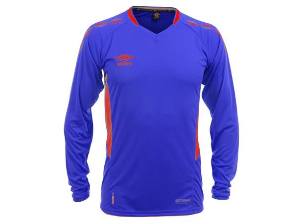 UMBRO UX-1 Jersey LS jr Blå/Rød 128 Flott langermet spillertrøye 